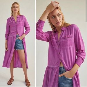 Anthropologie Pilcro Raspberry Kimberly Maxi Dress Medium worn once